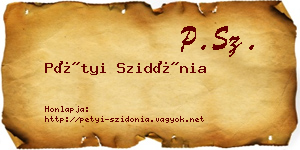 Pétyi Szidónia névjegykártya